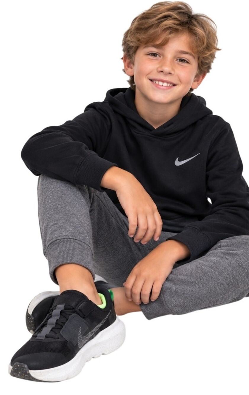 Nike Flex Advance Kids Black Green Sneakers Size 4.5Y